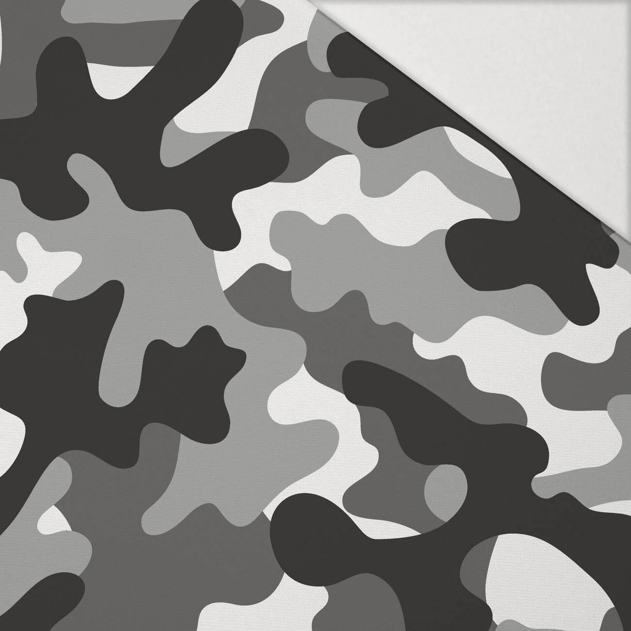 CAMOUFLAGE GRAU - Hydrophober angerauter Wintersweat