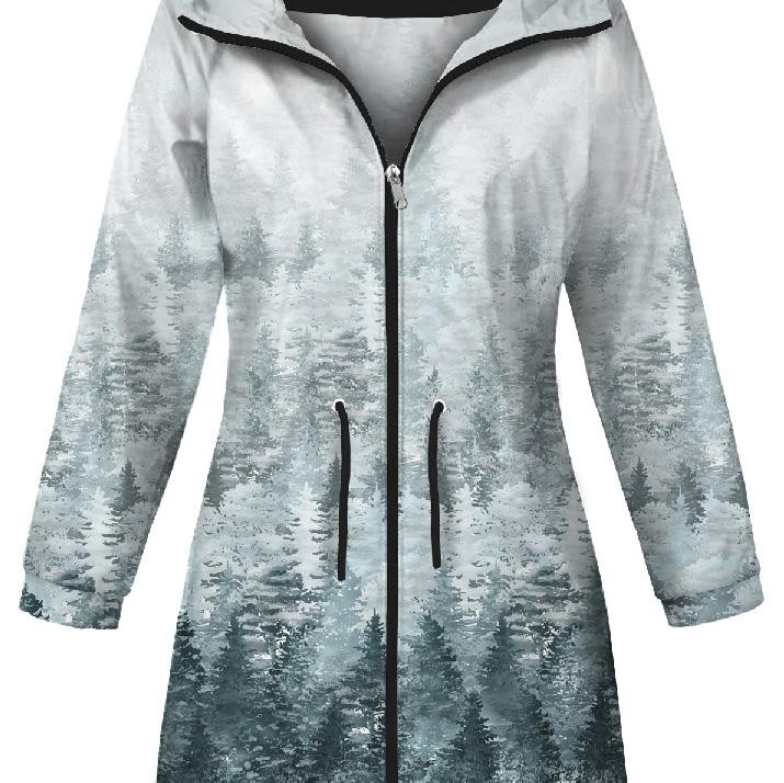 DAMENPARKA (ANNA) - WALD OMBRE (WINTER IM GEBIRGE) - Nähset