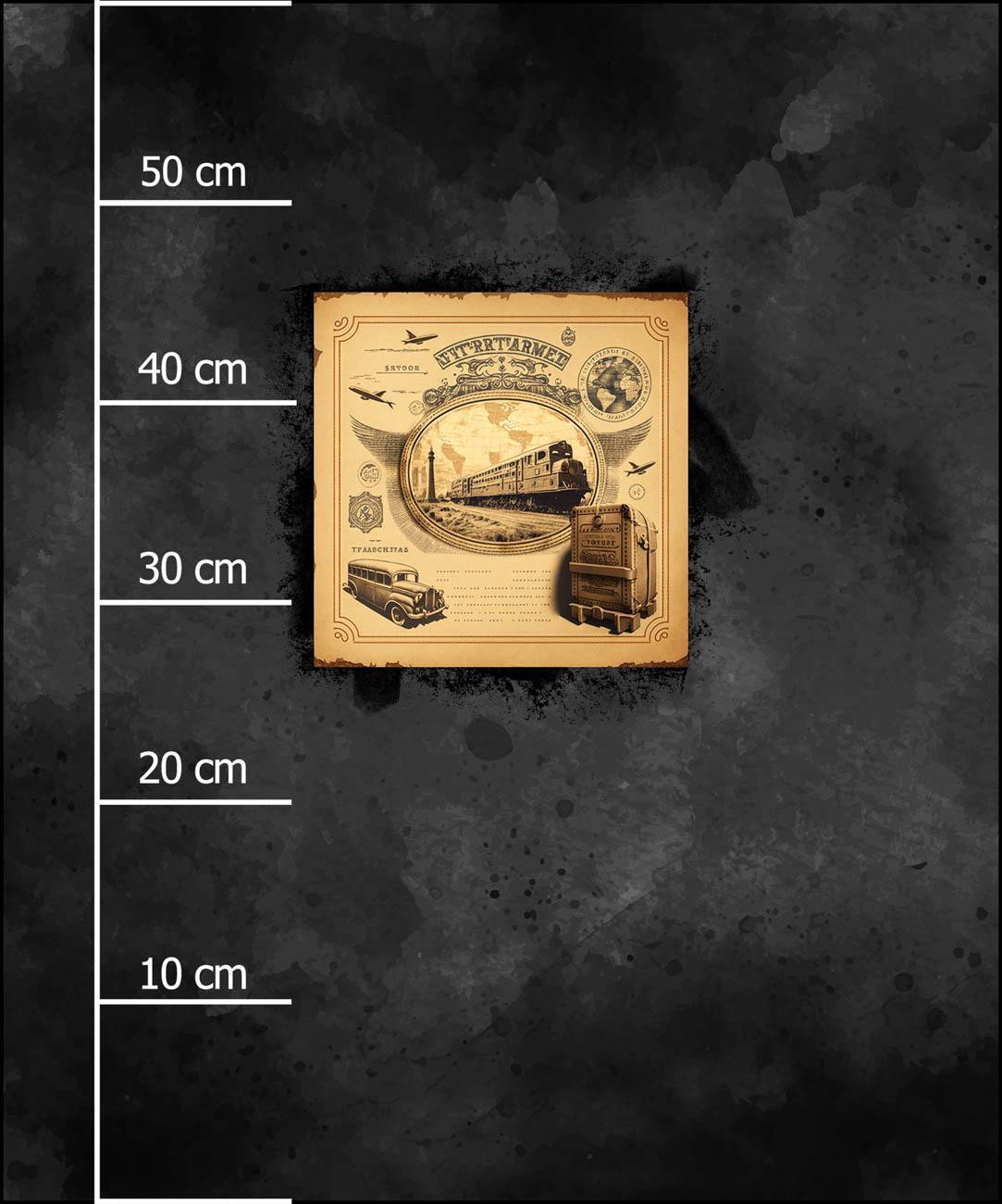 TRAVEL TIME M. 9 - Paneel (60cm x 50cm) Wasserabweisende Webware