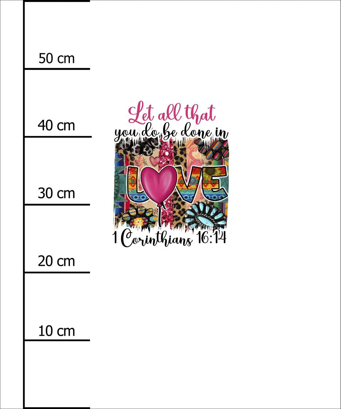 FARBEN LOVE / weiß - Paneel (60cm x 50cm) SINGLE JERSEY 