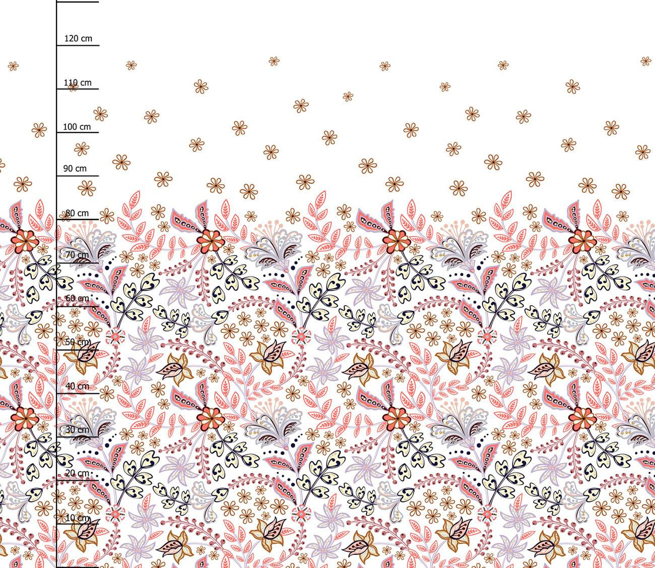 BLUMEN (Motiv 3) / weiß - Kleid-Panel