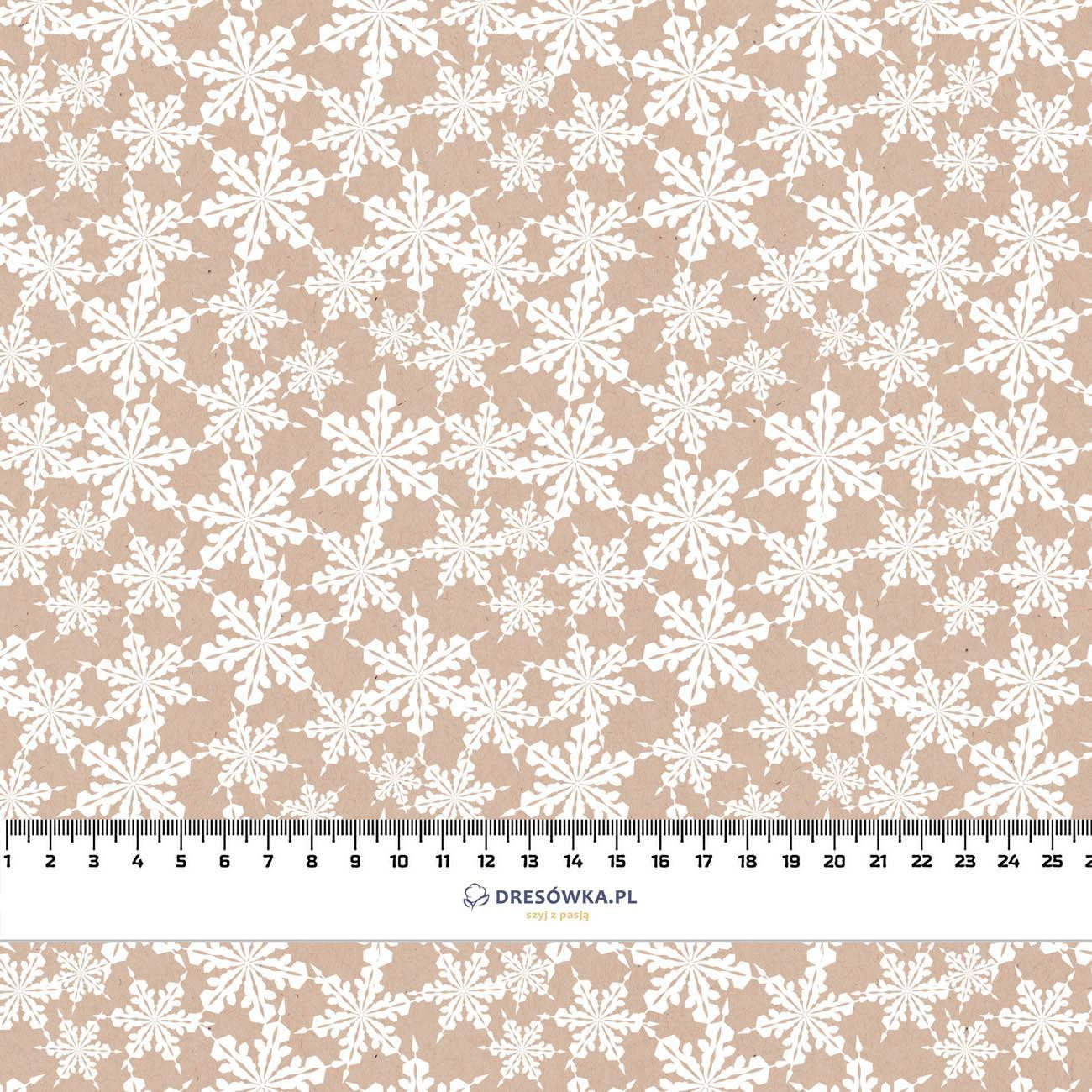 PAPIER SCHNEEFLOCKEN (WEIßE WEIHNACHTEN) - leichte Maschenware angeraut