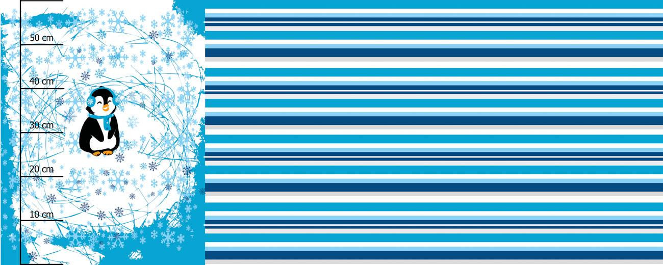 PINGUIN 2.0 / türkis - panoramisches Paneel (60 x 150cm)
