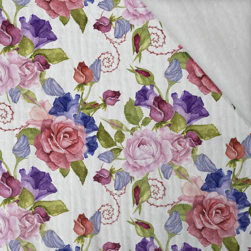ROSEN BLUMEN MS. 2 (BLÜHENDE WIESE) - Baumwoll Musselin