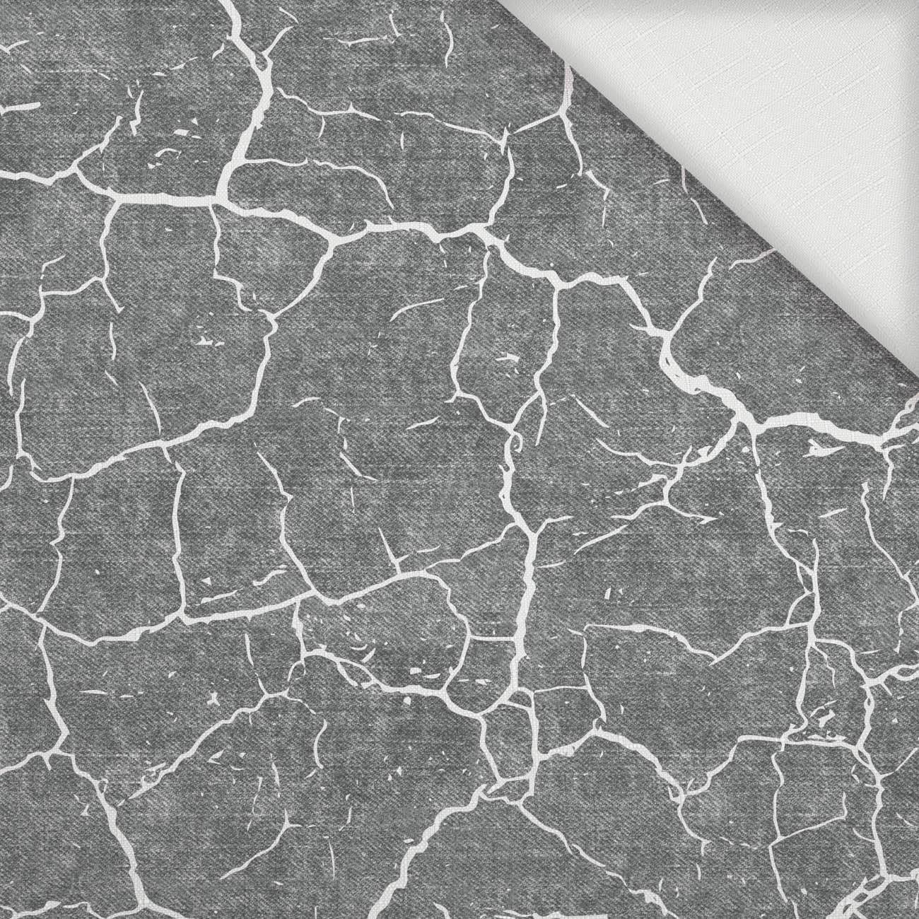 VERBRANNTE ERDE (weiß) / ACID WASH (grau) - Webware für Tischdecken