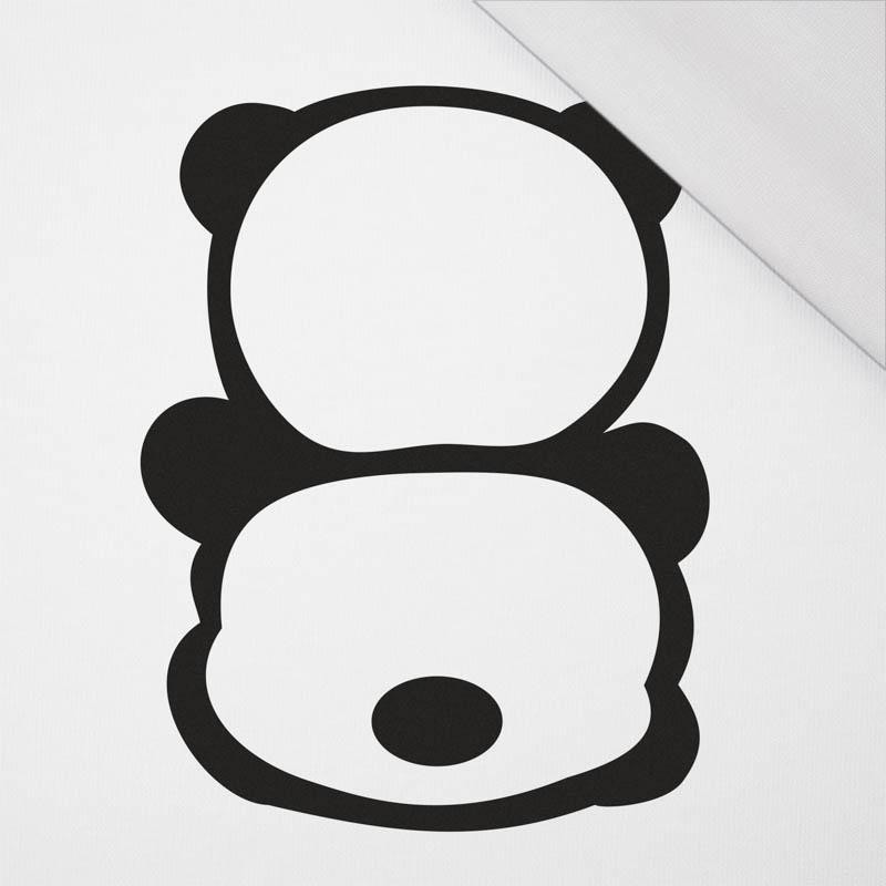 PANDA / MINZE  Größe "M" 50x60 cm -  weiß (Hinterseite)  - SINGLE JERSEY PANEL