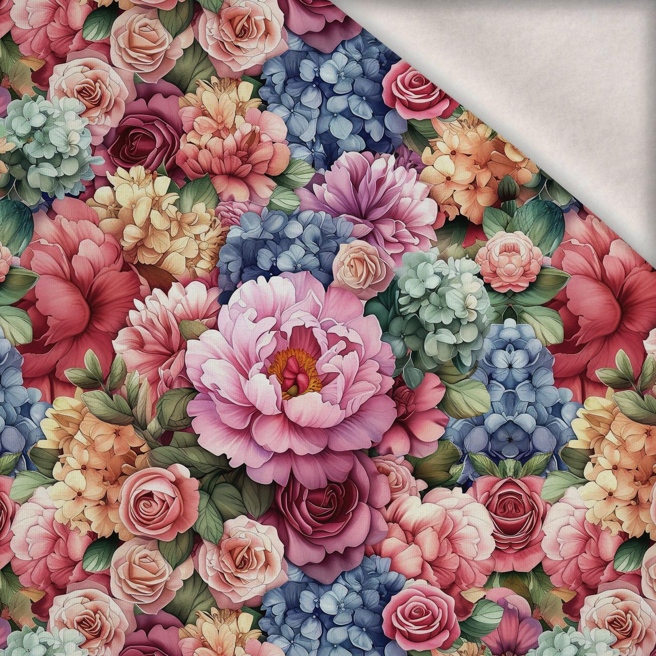 FLOWERS M. 3 - Wintersweat angeraut mit Elastan ITY