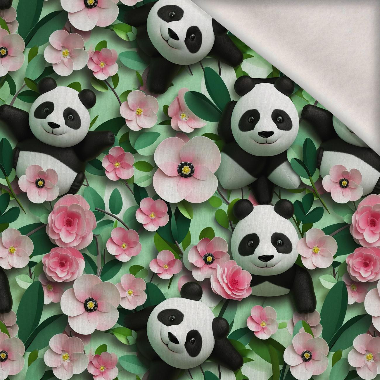 PANDY / BLUMEN M. 2 - Wintersweat angeraut mit Elastan ITY