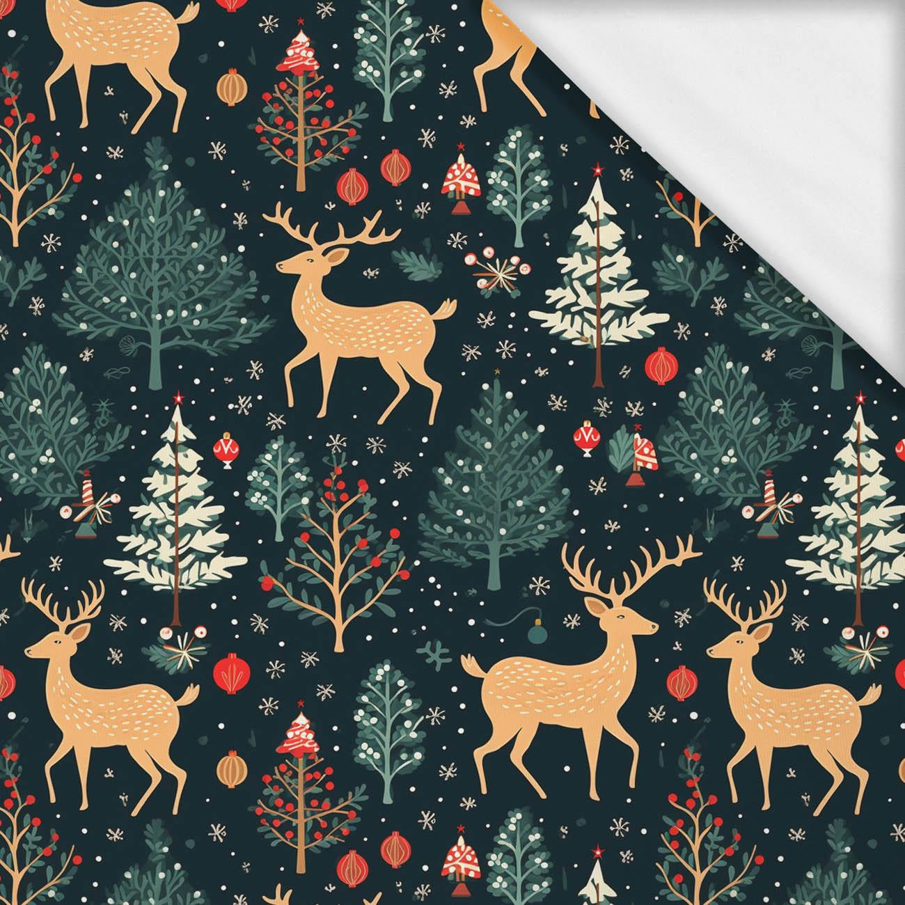 CHRISTMAS FOREST- Single Jersey mit Elastan ITY