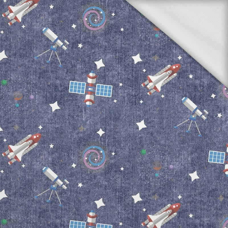 KOSMISCHE MIX m. 3 (WELTRAUMEXPEDITION) / ACID WASH DUNKELBLAU - Sommersweat