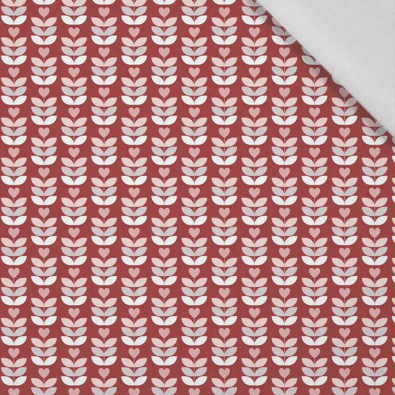 LIEBESTULPEN / rot (VALENTINES HERZEN) - Baumwoll Webware