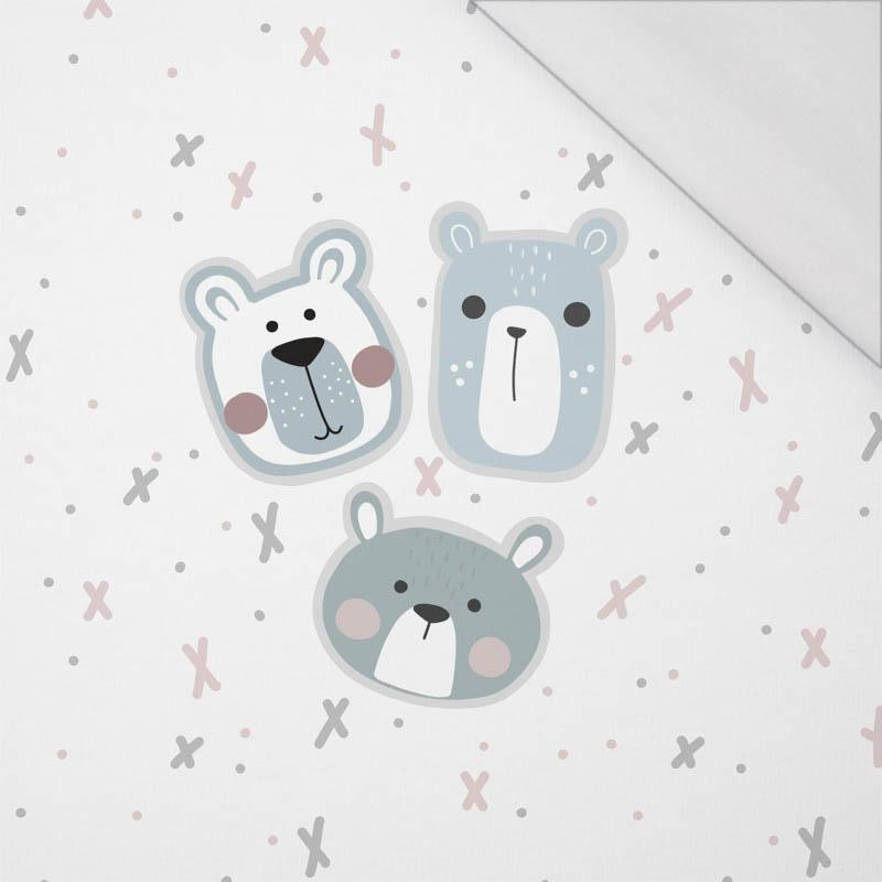 BÄREN / hellblau (STADTBÄREN) - SINGLE JERSEY panoramisches Paneel 