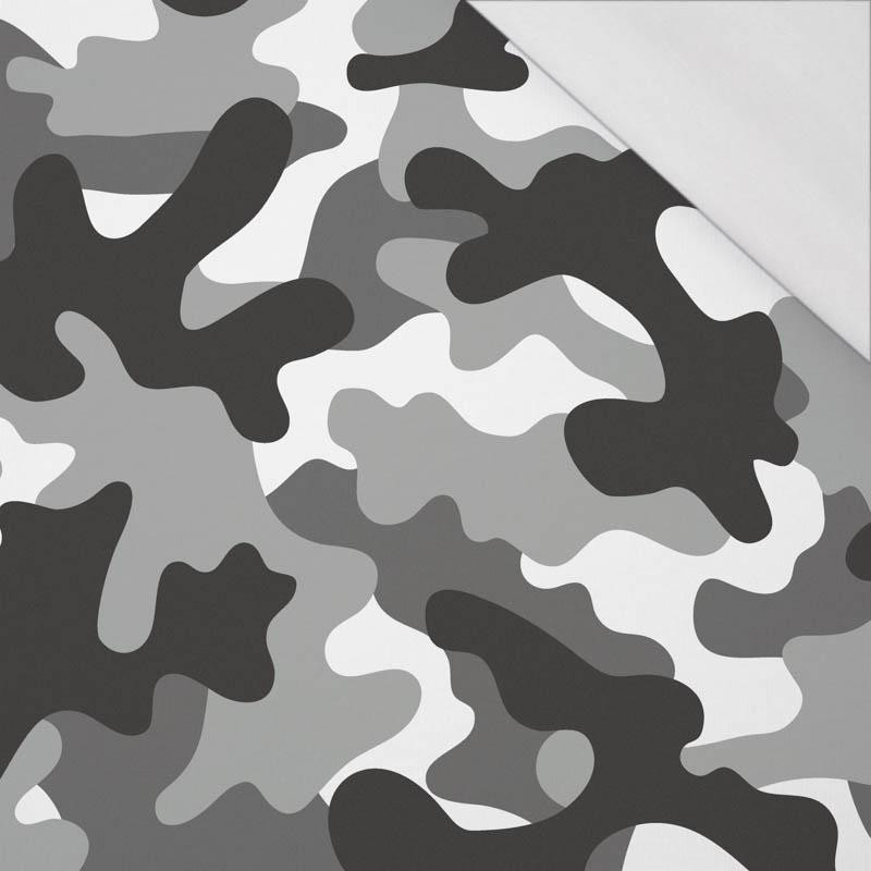 CAMOUFLAGE GRAU - bio single jerset mit Elastan Sommersweat
