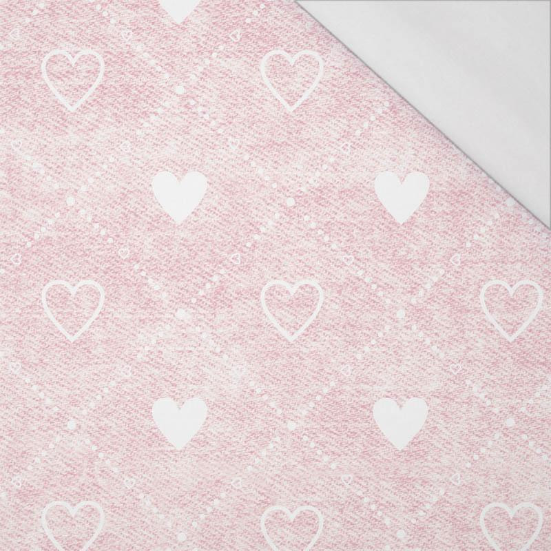 HERZEN UND RAUTEN / vintage look jeans (blass rosa) - bio single jerset mit Elastan Sommersweat