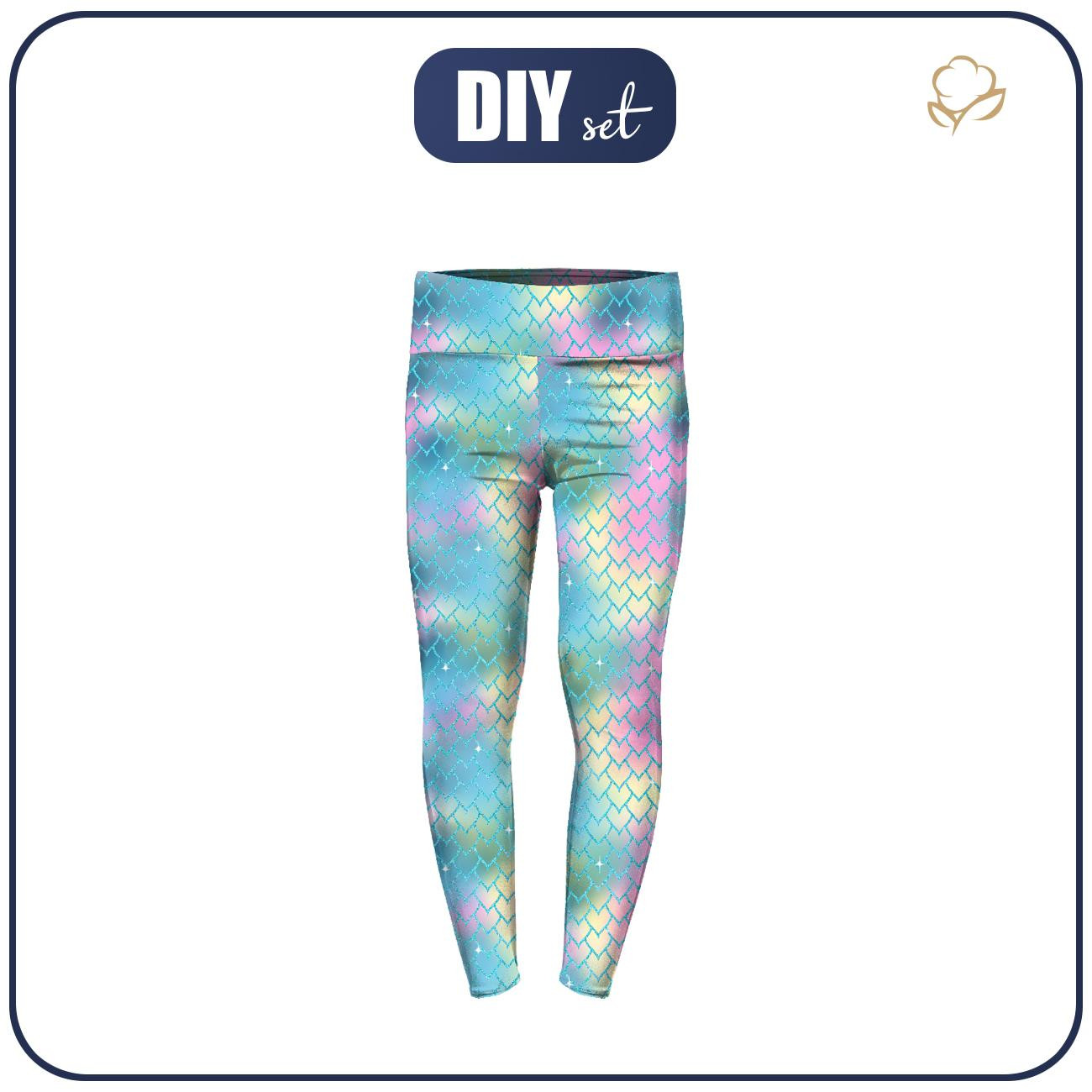 MÄDCHEN THERMO LEGGINGS (DORA) - REGENBOGEN-OZEAN Ms. 4 - Nähset