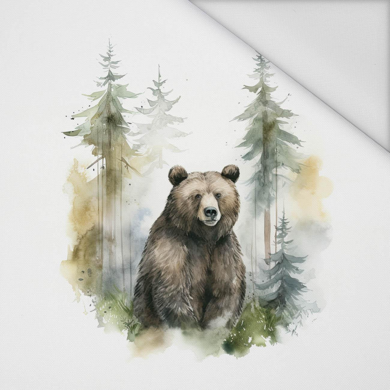 WATERCOLOR BEAR - Paneel (60cm x 50cm) Wasserabweisende Webware