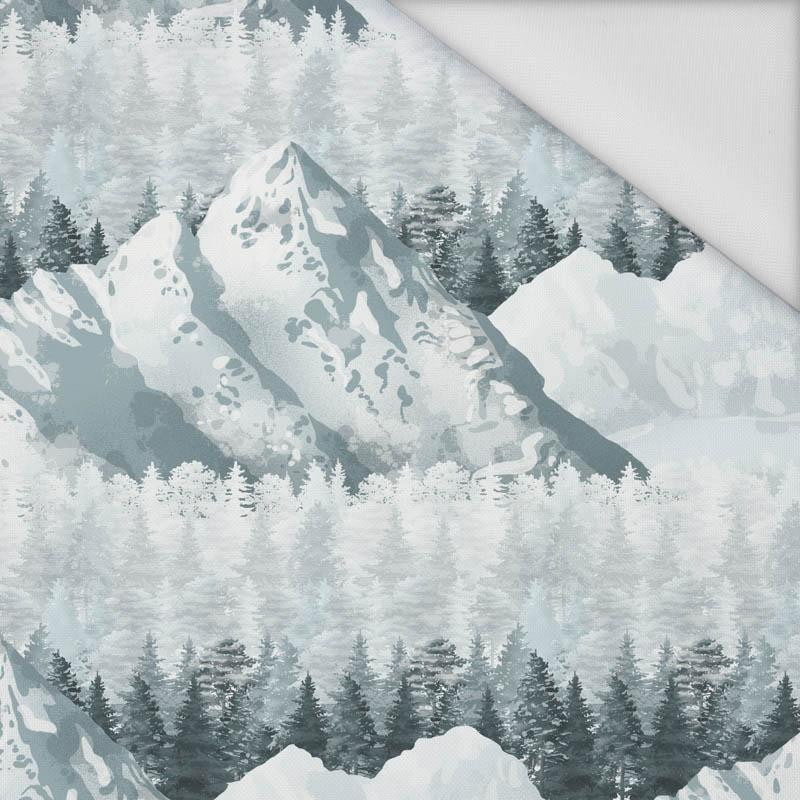 SCHNEEBEDECKTE GIPFEL (WINTER IM GEBIRGE) / groß - Wasserabweisende Webware