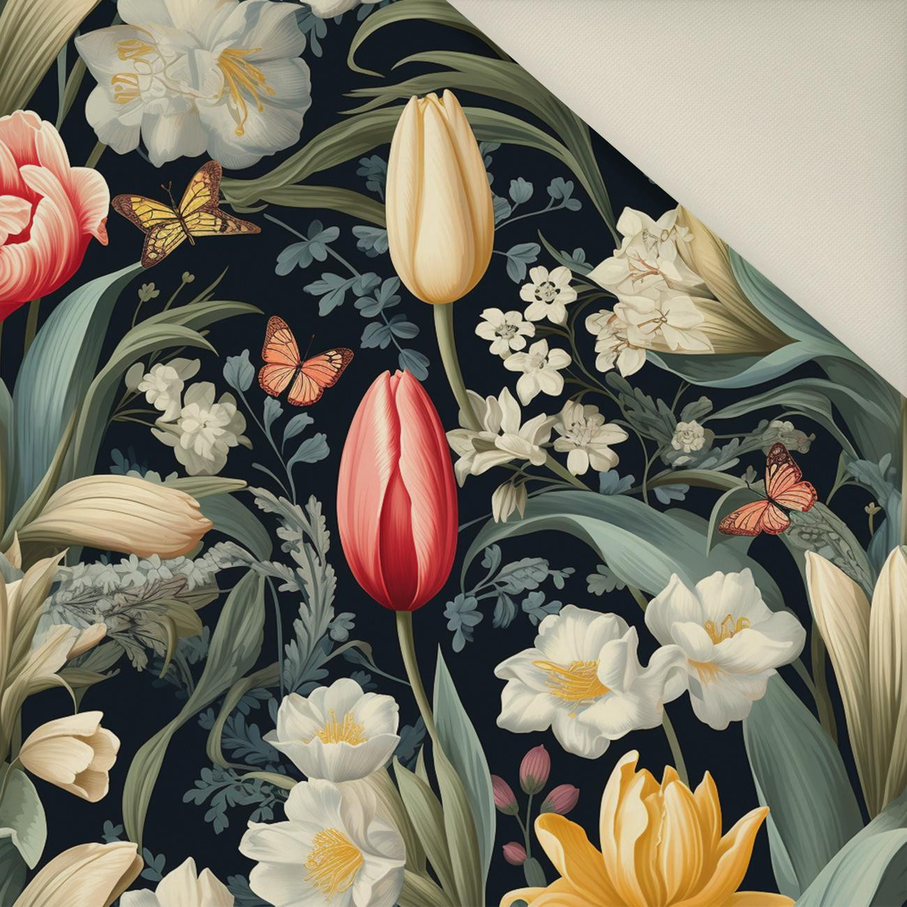SPRING FLOWERS M. 2- Polster- Velours