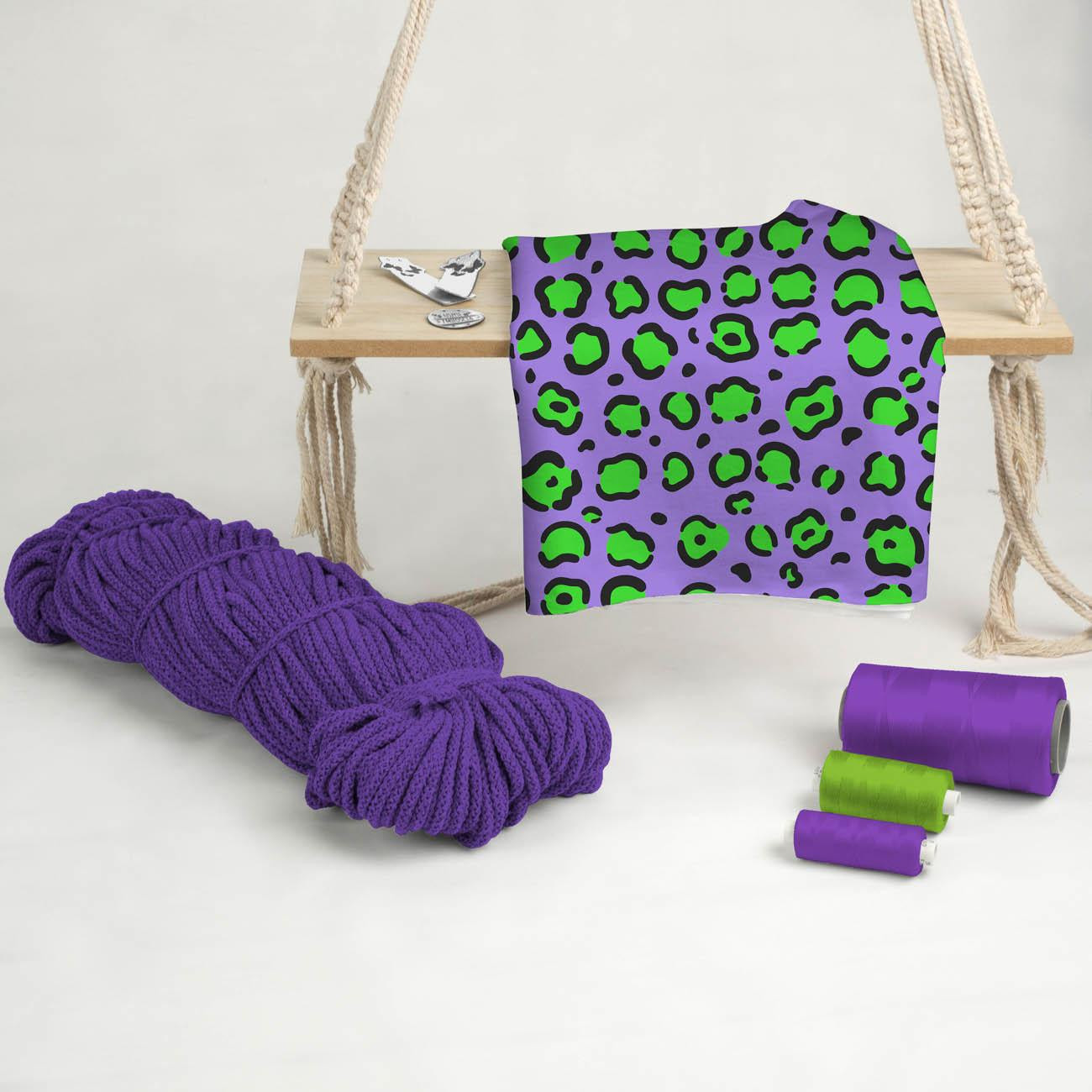 NEON LEOPARD M.1 - bio single jerset mit Elastan Sommersweat