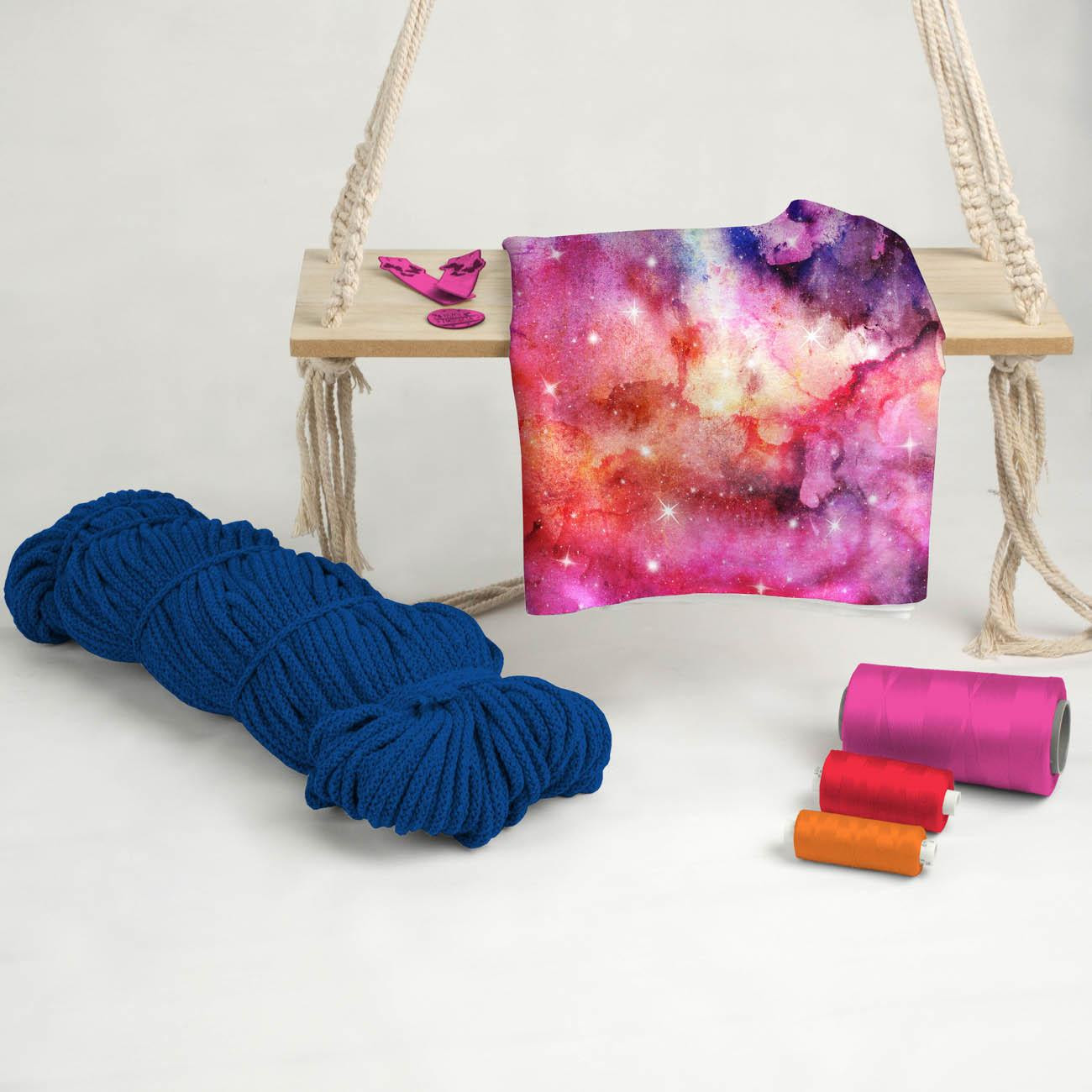 AQUARELL GALAXIE MS. 6 - bio single jerset mit Elastan Sommersweat