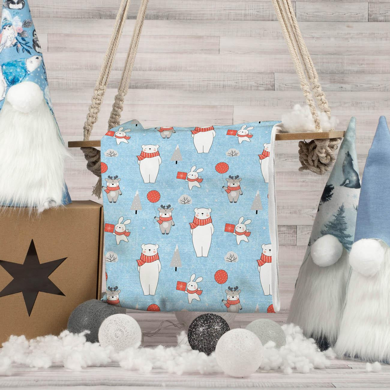 TIERE MIT SCHALS MS. 2 (WINTERSPIEL) / ACID WASH HELLBLAU  - sommersweat