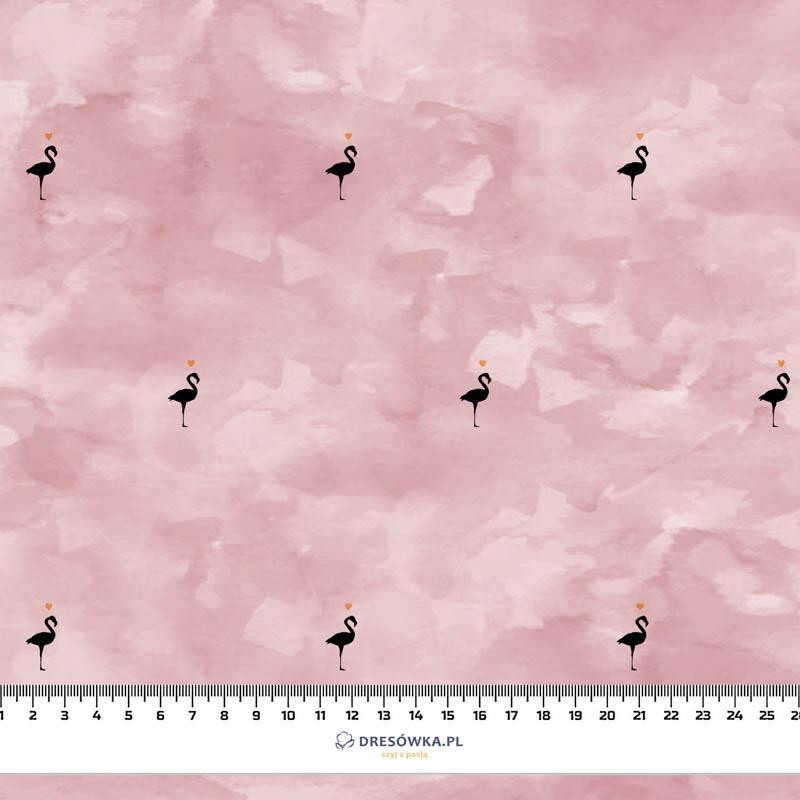 FLAMINGOS (minimal) / CAMOUFLAGE m. 2 (rosenquarz) - Baumwoll Webware