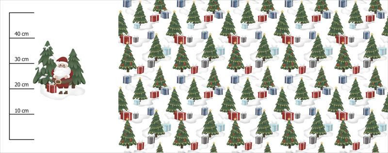 DAS LETZTE GESCHENK (IM WEIHNACHTSMANN WALD) - panoramisches Paneel  Sommersweat 