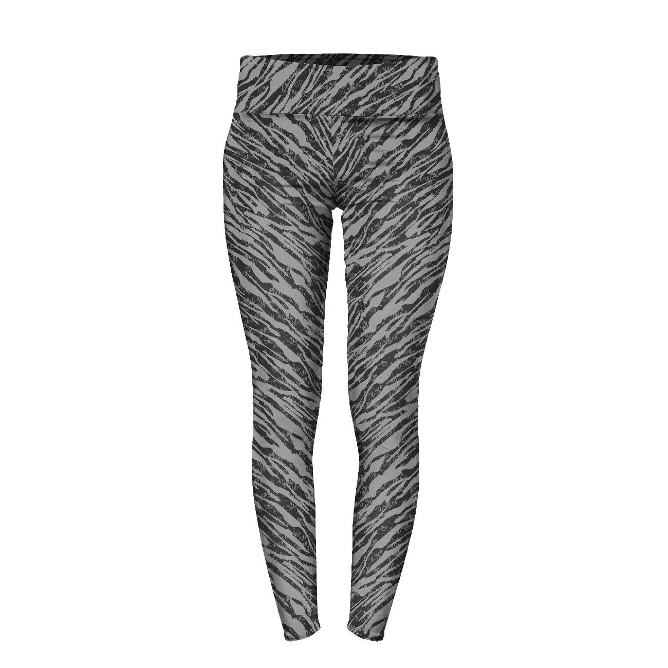 DAMEN THERMO LEGGINGS (GRETA) - ZEBRA m. 5 / grau - Nähset