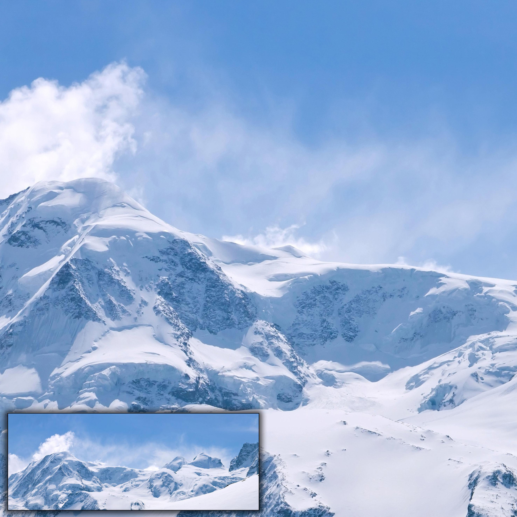 GEBIRGE - panoramisches Paneel (60cm x 155cm) 