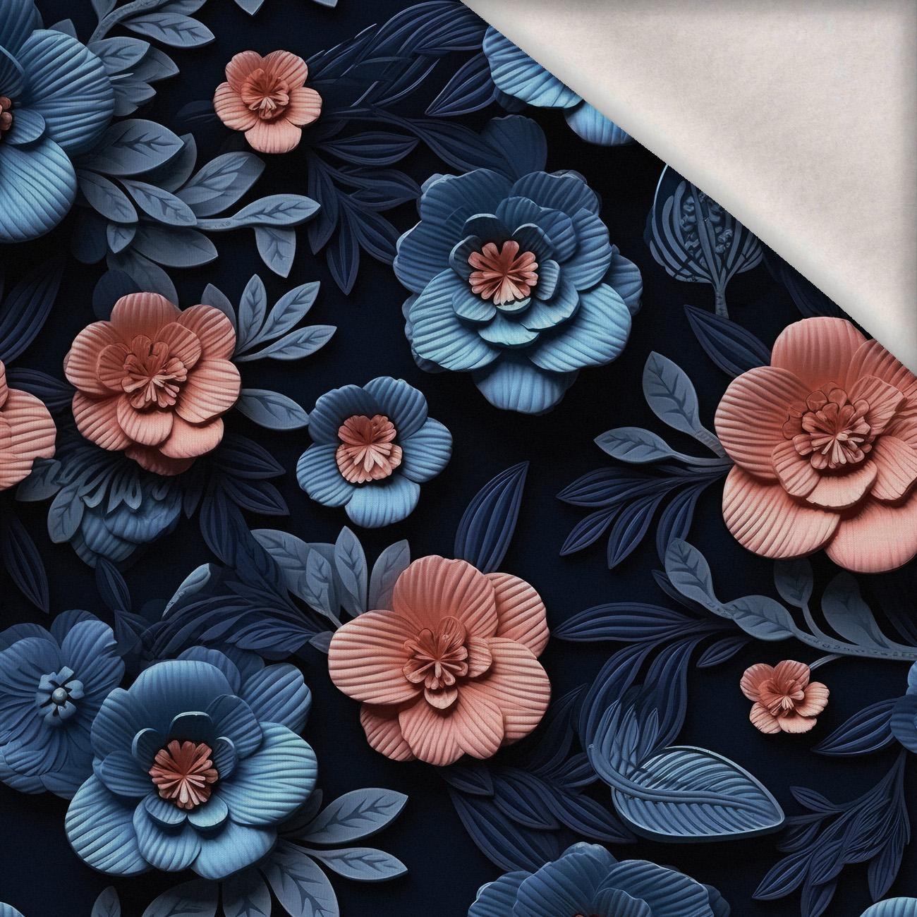 FLOWERS 3D M.12 - Wintersweat angeraut mit Elastan ITY