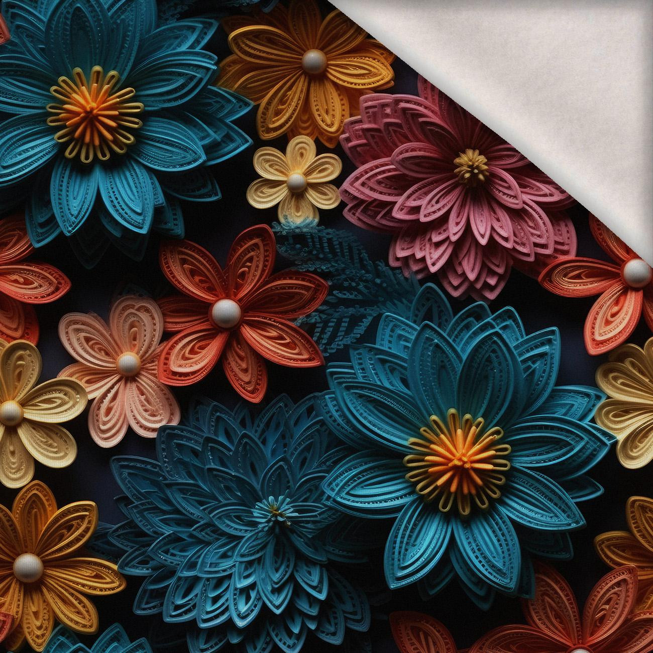 FLOWERS 3D M.14 - Wintersweat angeraut mit Elastan ITY