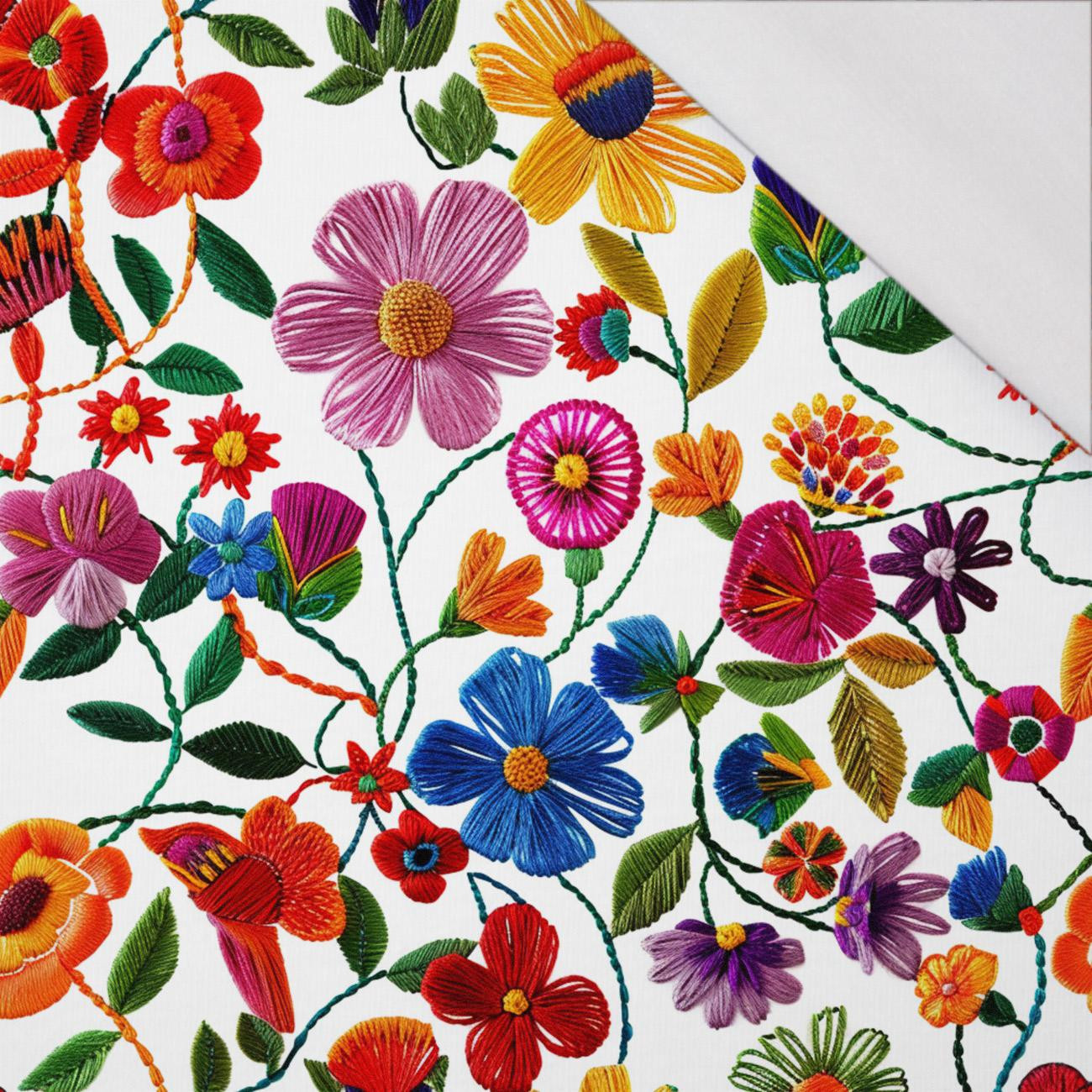 FLOWERS 3D M. 1 - Single Jersey
