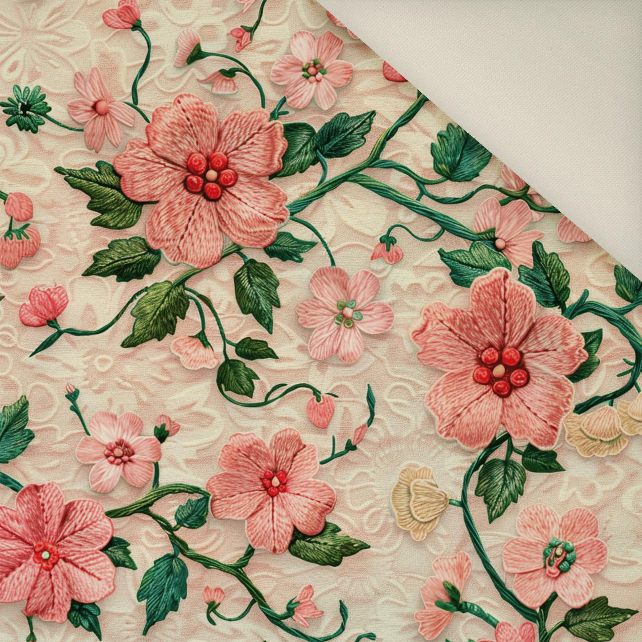 FLOWERS 3D M. 5- Polster- Velours