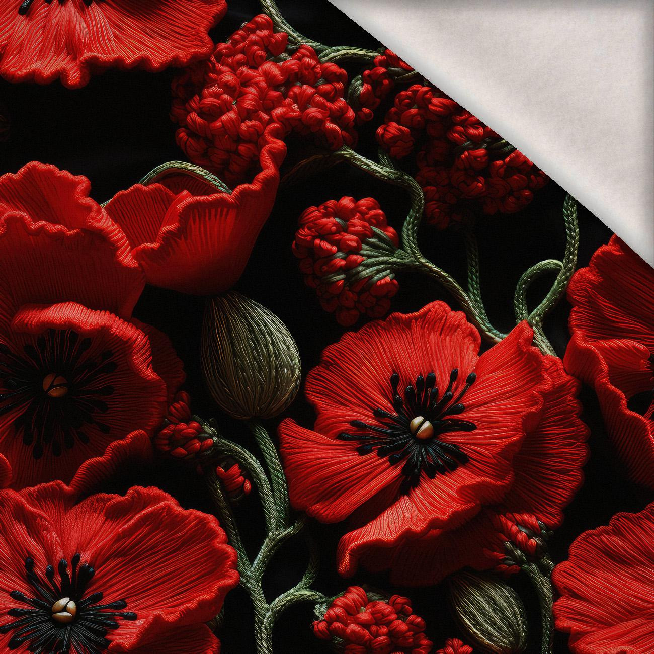 FLOWERS 3D M. 7 - Wintersweat angeraut mit Elastan ITY