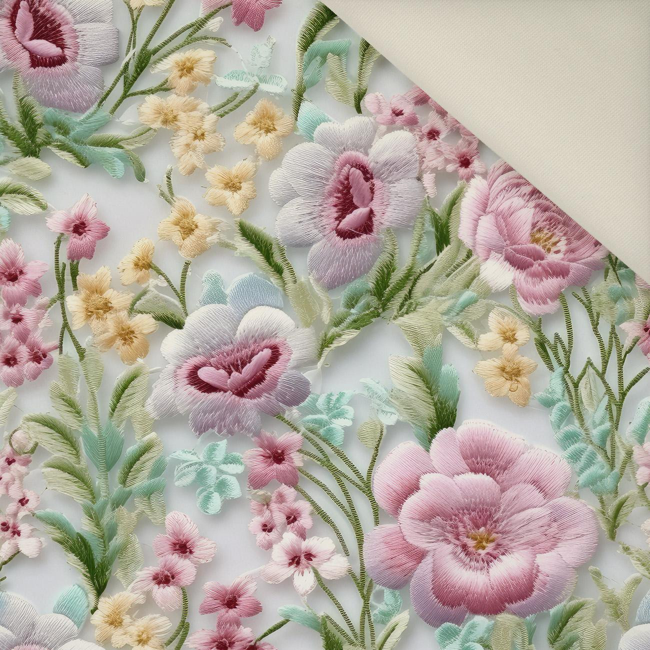 FLOWERS 3D M. 8- Polster- Velours