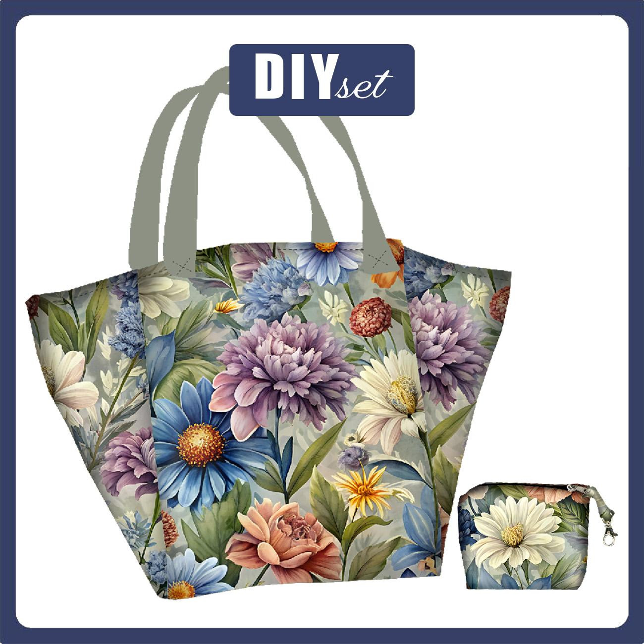 XL Tasche mit Utensilientasche 2 in 1 - FLOWERS M.15 - Nähset