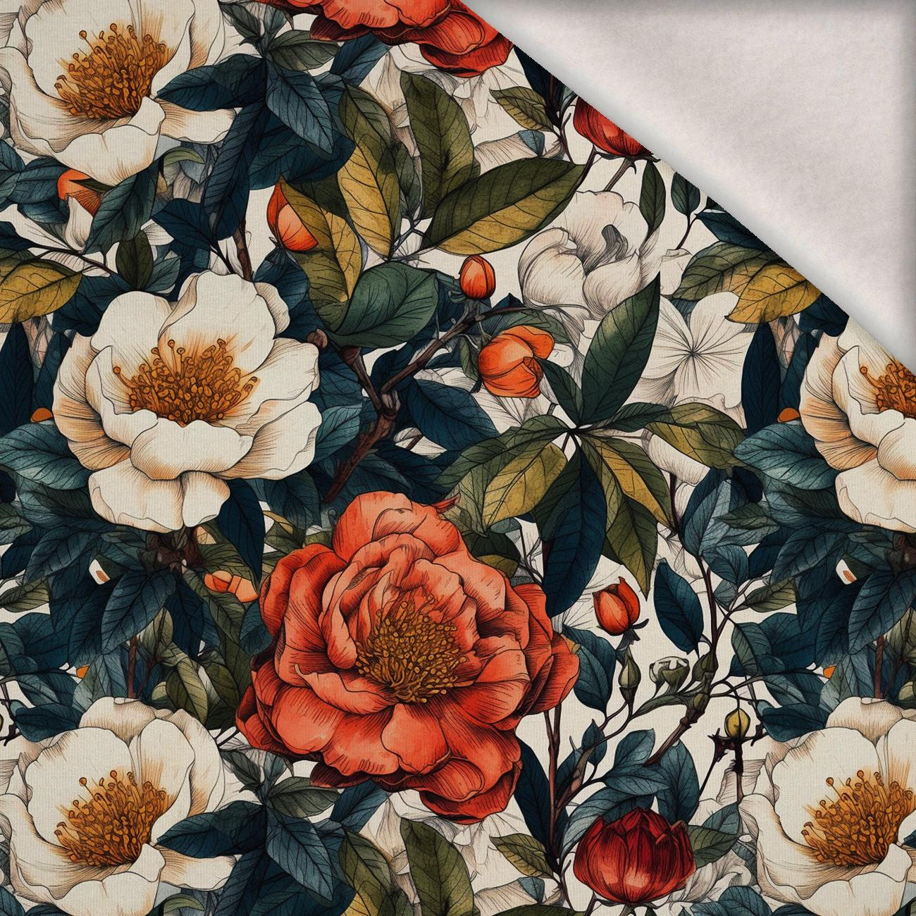 FLOWERS WZ.47 - Wintersweat angeraut mit Elastan ITY