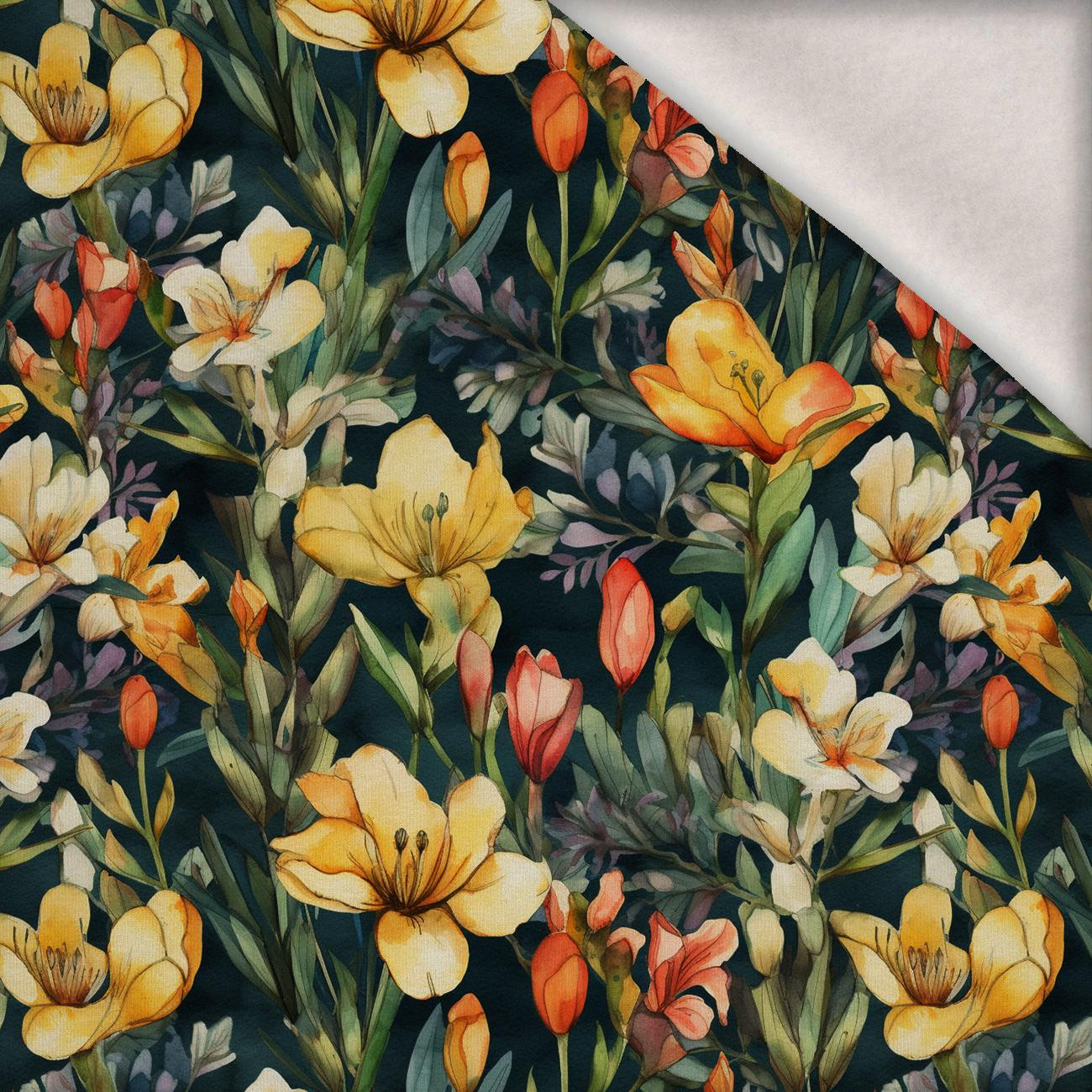 FLOWERS WZ.49 - Wintersweat angeraut mit Elastan ITY