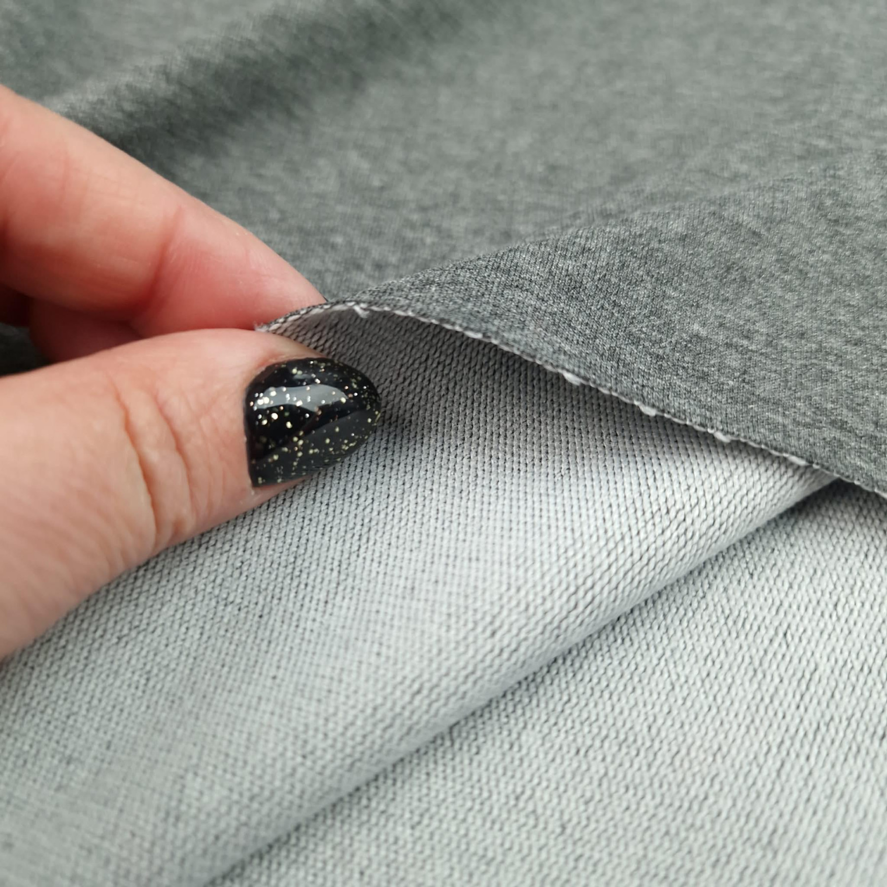 Viskose-Sommersweat - MELANGE GRAPHITE (D-08) 