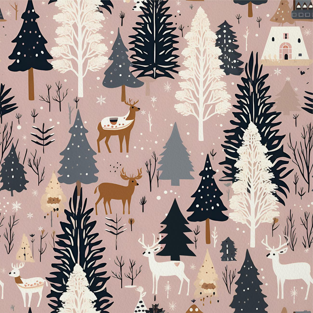 Pink Vintage Christmas wz. 4 - Webware für Tischdecken