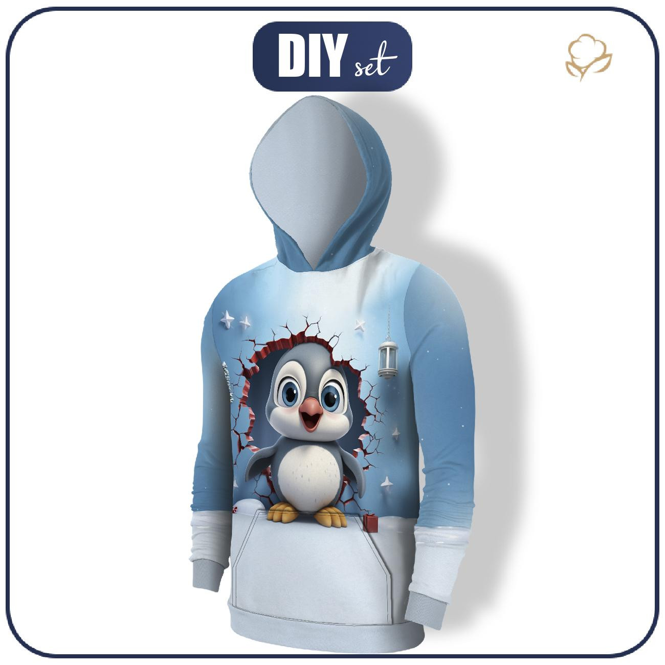 HERREN HOODIE (COLORADO) - HAPPY PENGUIN - Nähset