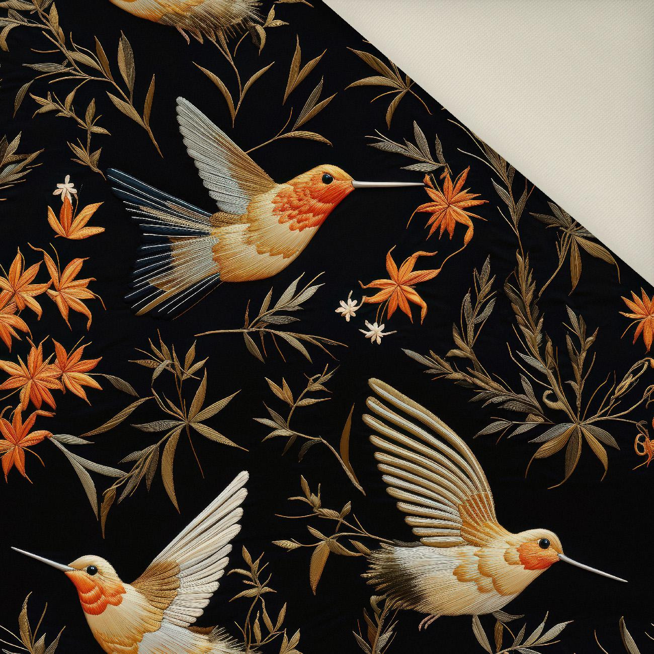PASTEL BIRDS M. 7 (Kolibris)- Polster- Velours