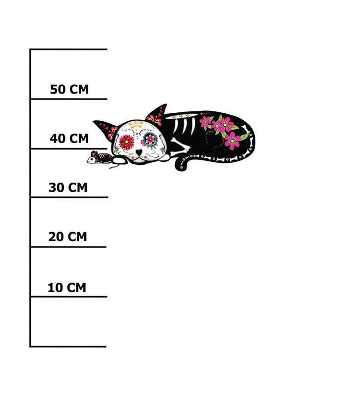 SCHLAFENDE KATZE ALICIA (DIA DE LOS MUERTOS) - Paneel 75cm x 80cm