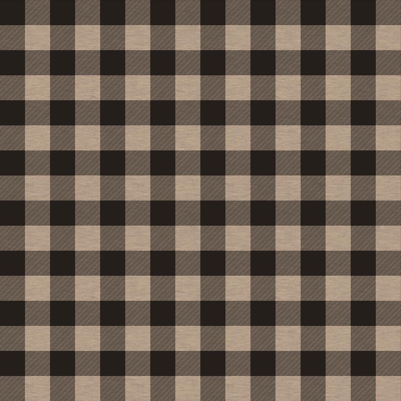 KARO VICHY - MELANGE BEIGE - Webware für Tischdecken