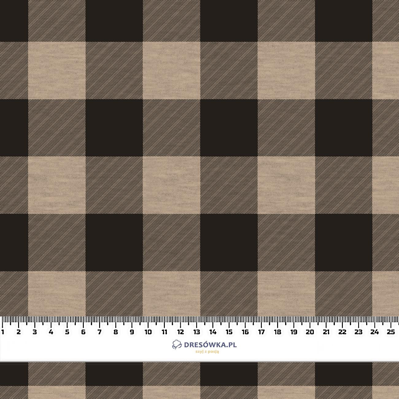 KARO VICHY - MELANGE BEIGE - Webware für Tischdecken