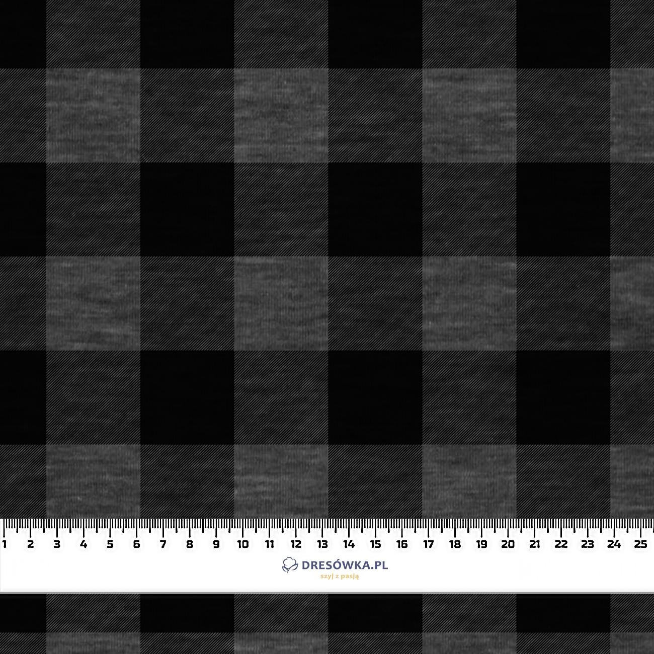 KARO VICHY - MELANGE GRAPHIT - Webware für Tischdecken