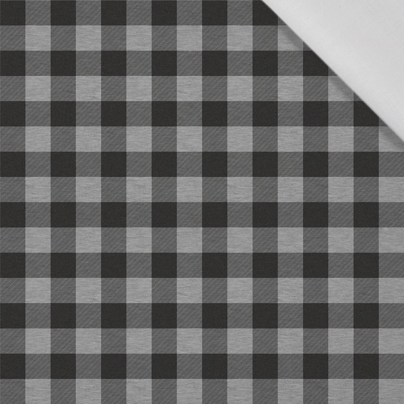 KARO VICHY - MELANGE HELLGRAU - Baumwoll Webware