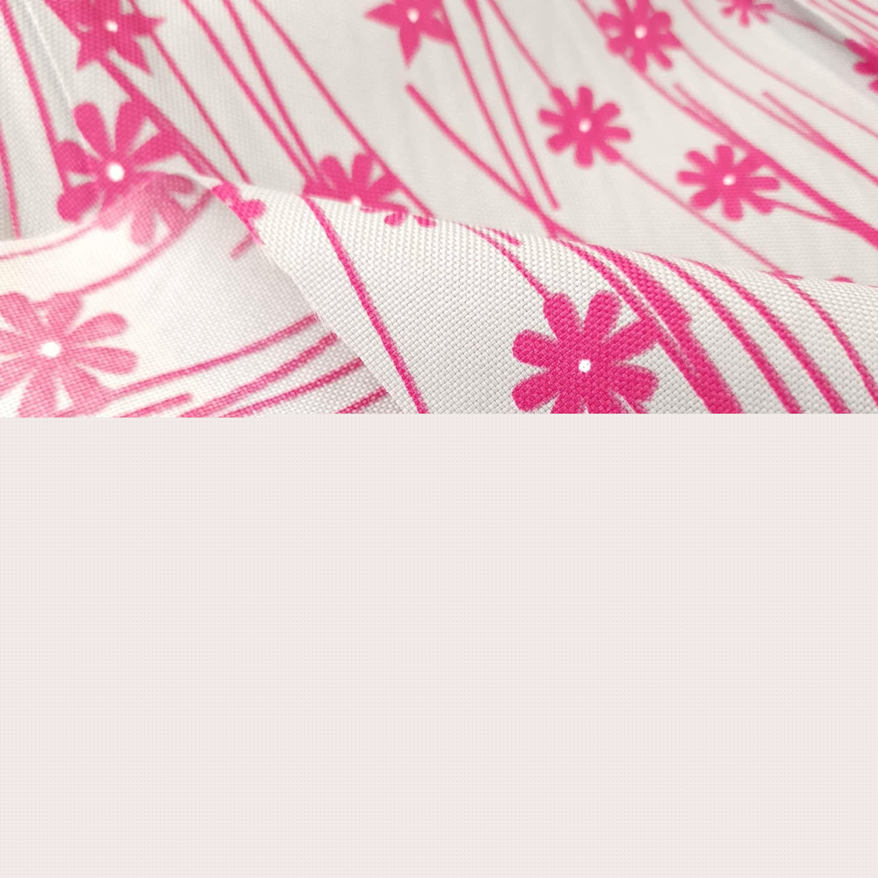 Wasserabweisende Webware - ROSA BLUMEN / grau