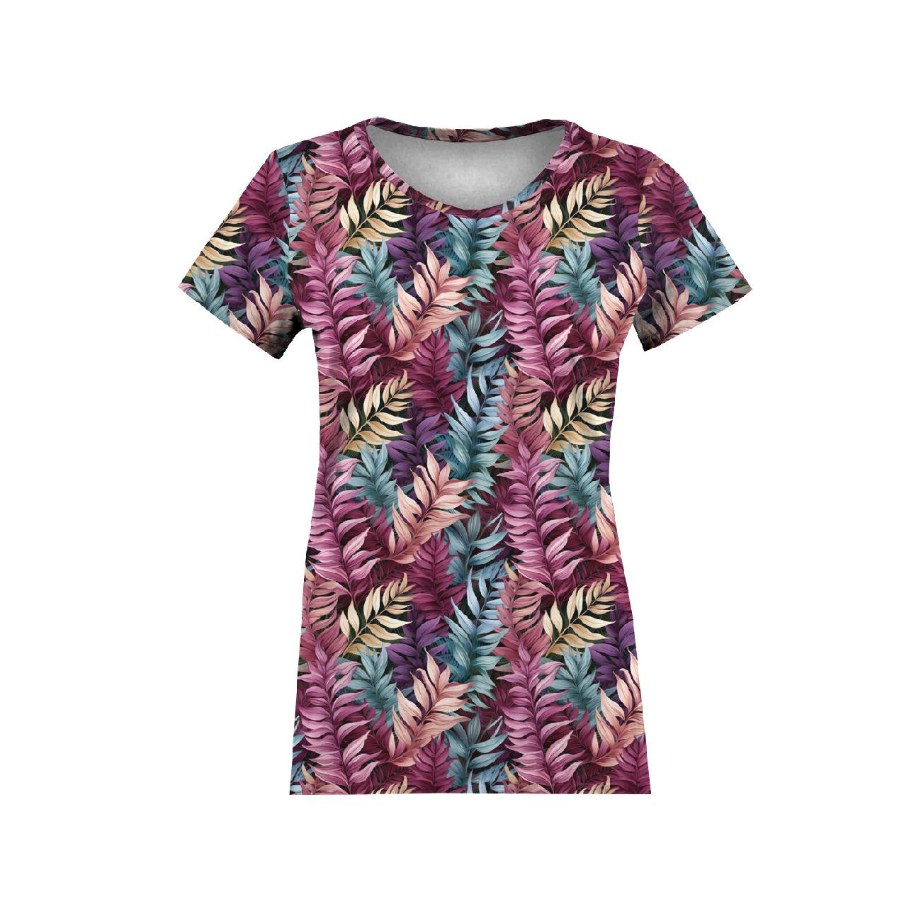 LEAVES AND FERNS WZ. 3 - Wintersweat angeraut mit Elastan ITY