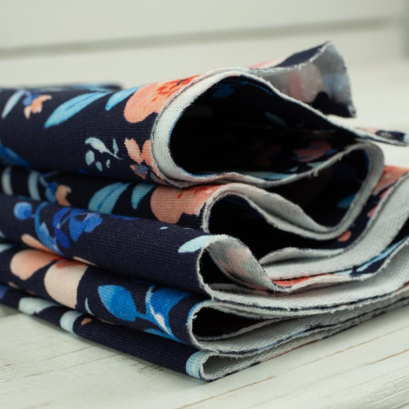 GEMALTE PAONIEN / navy - Sommersweat SP250